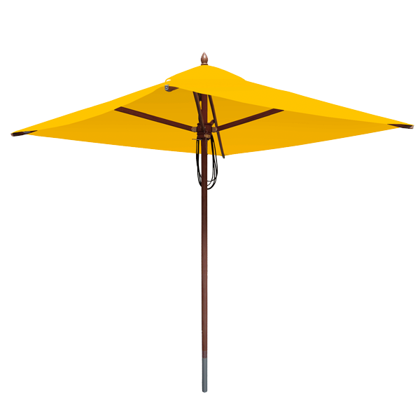 6.5 Foot Square African Mahogany Patio Umbrella