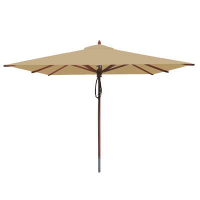8-ft Square African Mahogany Umbrella