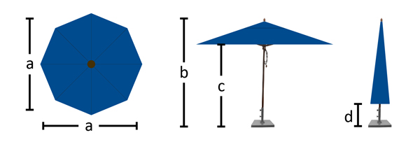 Octagon Patio Umbrella Dimensions