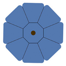 1 Valences on octagon-shaped patio umbrella canvas