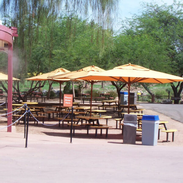 Large outdoor umbrellas at Phoenix Zoo
